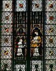 Window depicting the Virgin and Raoul de Ferrieres, 14th century (stained glass)