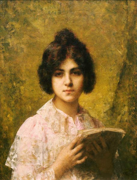 Young Woman Holding A Book de 