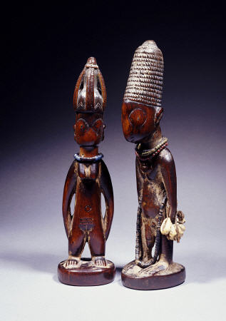 Yoruba Female And Male Ibeji Figures de 