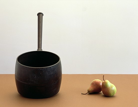 Pan & Two pears (after William Scott) 2005 (colour photo)  de Norman  Hollands