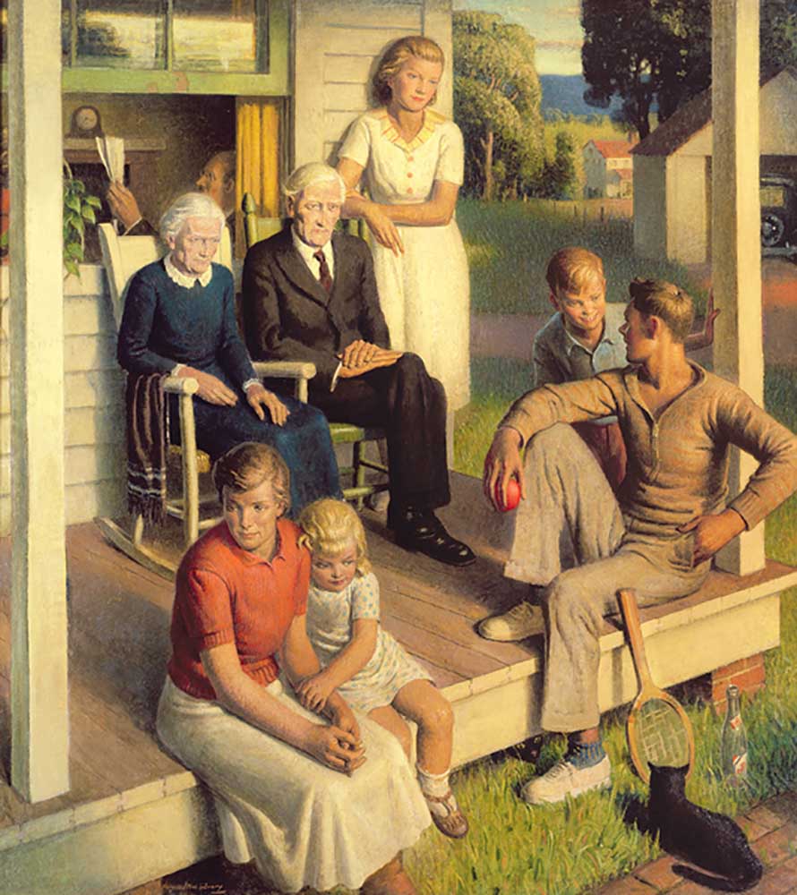 No More Chores, Family on Vacation, c.1935 de Norwood MacGilvary