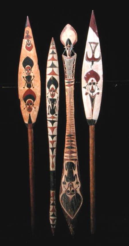 Canoe paddles from the Solomon Islands de Oceanic