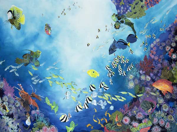 Underwater World III, 2002 (acrylic on twill)  de Odile  Kidd