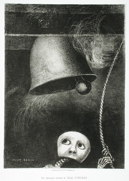 A Mask Sounds the Death Knell. Series: For Edgar Poe de Odilon Redon