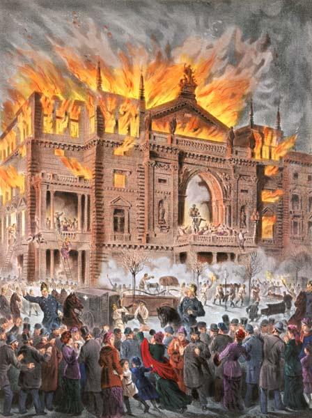 The fire of the Viennese ring theatre at this on D