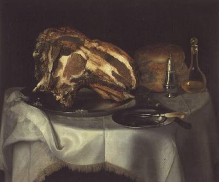 Still Life with Joint of Beef on a Pewter Dish de of Chichester Smith