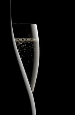 Champagner - Flasche und Glas de Oliver Digeon Von Monteton