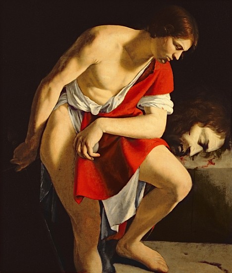 David contemplating the head of Goliath de Orazio Gentileschi