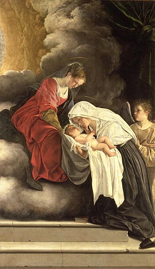 Madonna and Child with St. Frances of Rome de Orazio Gentileschi