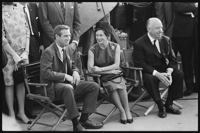 Paul Newman, Princess Margaret and Alfred Hitchcock on the set of Torn Curtain de Orlando Suero