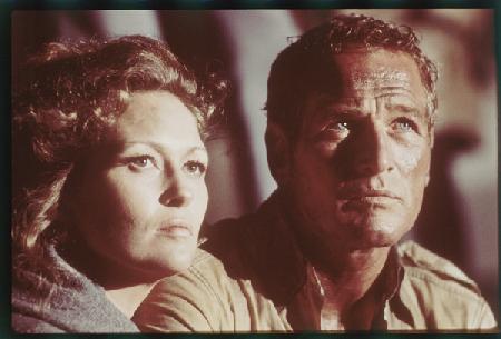 Paul Newman and Faye Dunaway on set of Towering Inferno