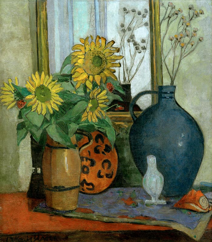 Sunflowers with Matisse shell de Oskar Moll
