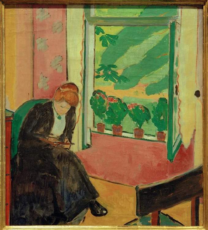 Black woman at the window (Marg Moll) de Oskar Moll