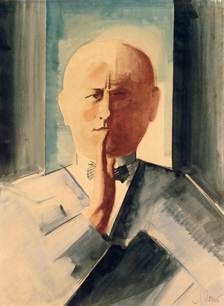self portrait, painting de Oskar Schlemmer