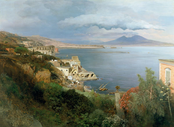 View at the Gulf of Naples de Oswald Achenbach