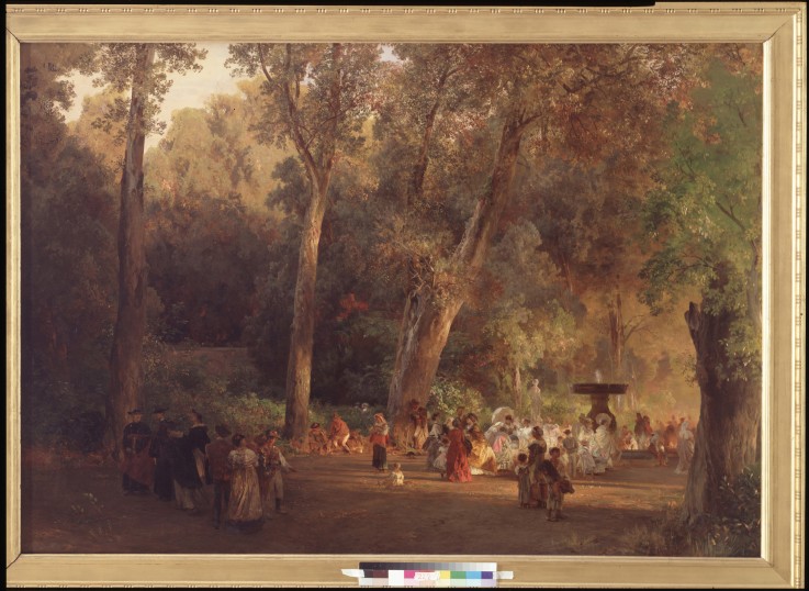 In the Park of Villa Torlonia in Rome de Oswald Achenbach