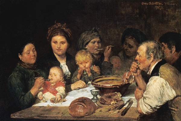 Labourers at a Table, Thueringen de Otto Günther