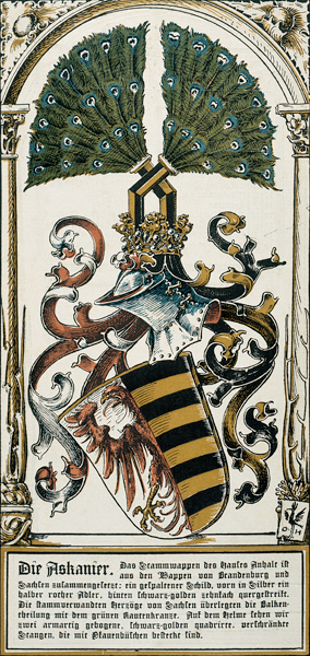 The family coat of arms of the German royal houses: the Ascanians de Otto Hupp