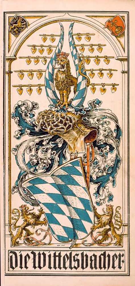 The root coat of arms of the German princely houses: The Wittelsbacher de Otto Hupp