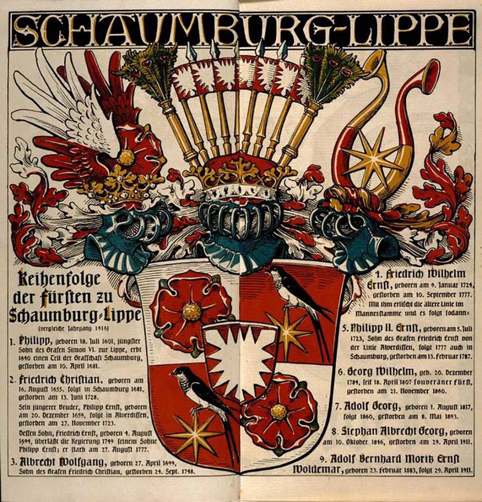 Schaumburg-Lippe. / Row of the princes of Schaumburg-Lippe de Otto Hupp