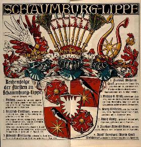 Schaumburg-Lippe. / Row of the princes of Schaumburg-Lippe