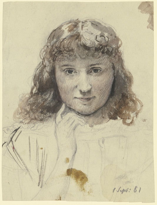 Portrait of a girl de Otto Scholderer