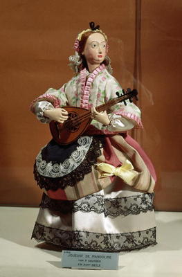 Automaton of a mandolin player (mixed media) de P. Gauthier