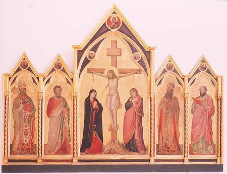 Crucifixion with Saints de Pacino  di Buonaguida