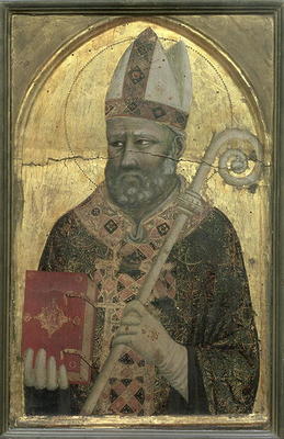 St. Nicholas of Myra (tempera on panel) de Pacino  di Buonaguida