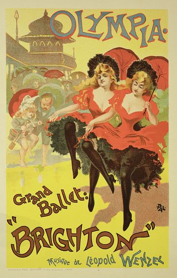 Reproduction of a poster advertising the ballet 'Brighton', Theatre Olympia de Pal