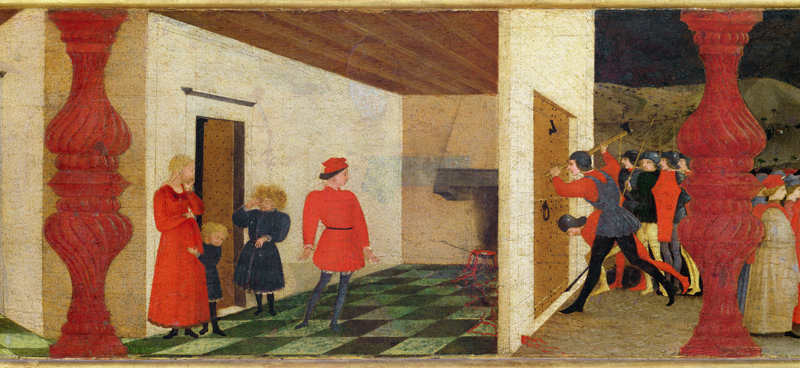 Predella of the Profanation of the Host: The Jewish Pawnbroker Roasting the Consecrated Host in the de Paolo Uccello