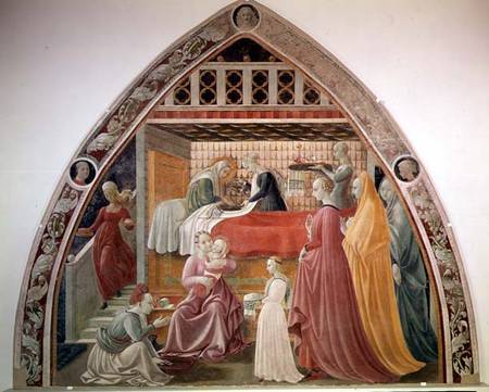 The Birth of the Virgin, from the cycle of the Lives of the Virgin and St. Stephen from the Cappella de Paolo Uccello