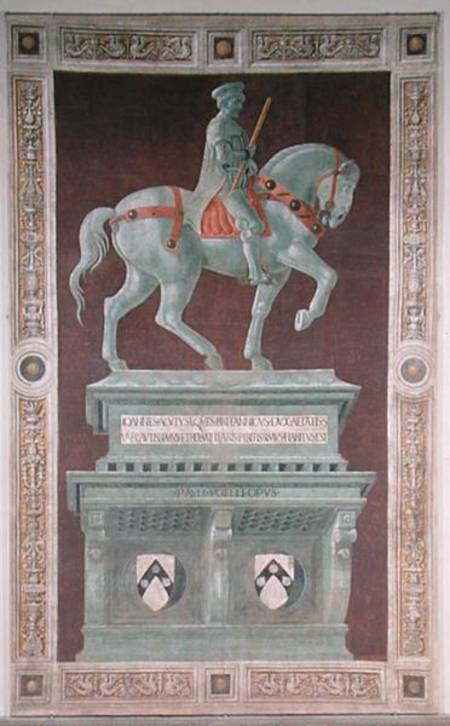Equestrian Monument to Sir John Hawkwood (1320-94) 1436  (post restoration) de Paolo Uccello