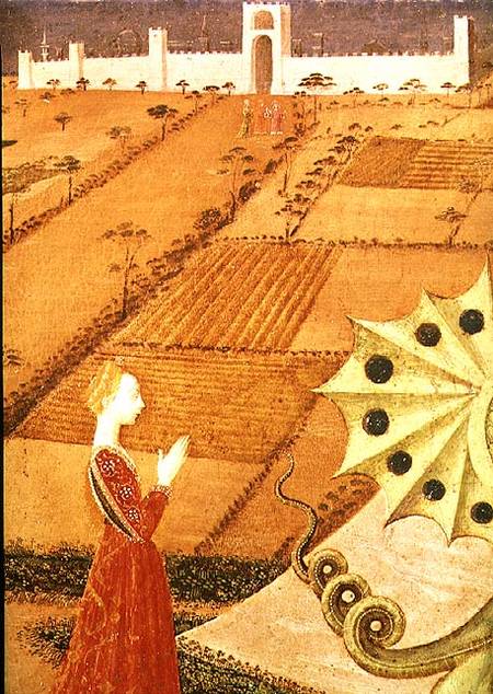 St. George and the Dragon, detail of the princess de Paolo Uccello