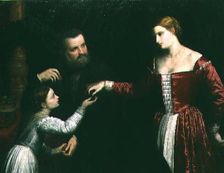 Lady and Gentleman with Their Daughter de Paris Bordone