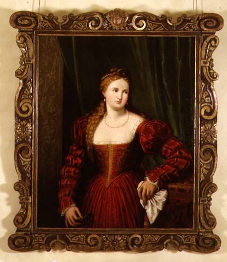 Portrait of Violante, daughter of Palma Vecchio de Paris Bordone