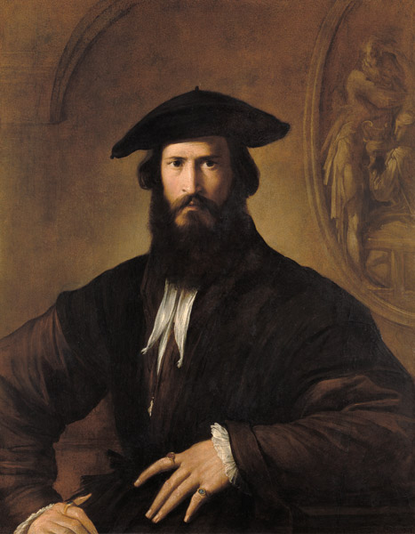 Bildnis eines bärtigen Mannes. de Parmigianino