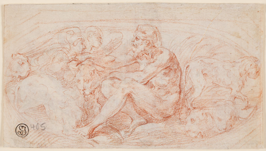 Daniel in der Löwengrube de Parmigianino