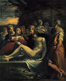 The burial Jesu. de Parmigianino