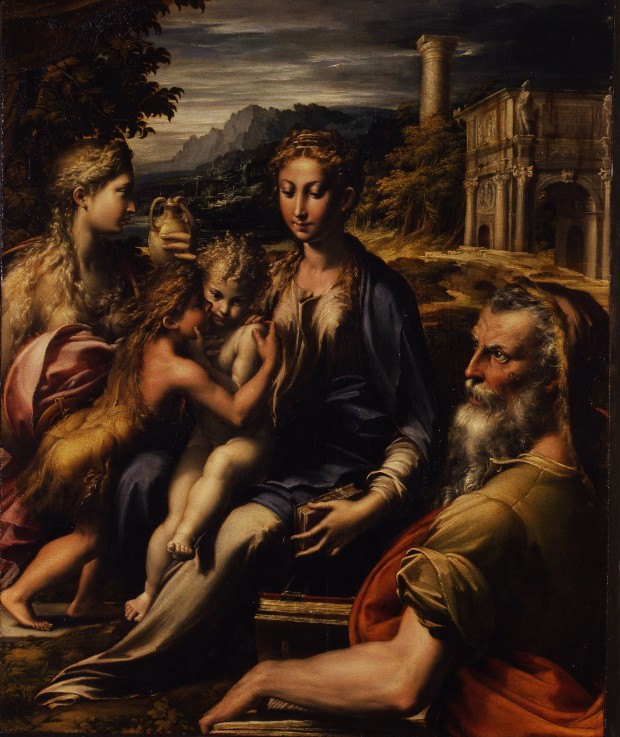 Madonna and Child with Saint (Madonna di San Zaccaria) de Parmigianino