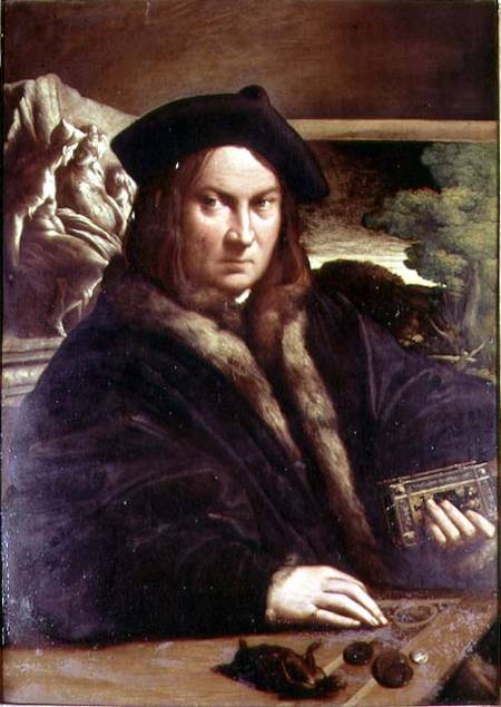 Portrait of a gentleman wearing a beret de Parmigianino