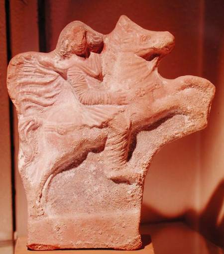 Statue of Parthian horseman de Parthian School