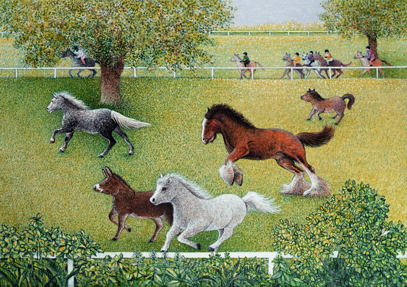 On the Gallop (oil on canvas)  de Pat  Scott