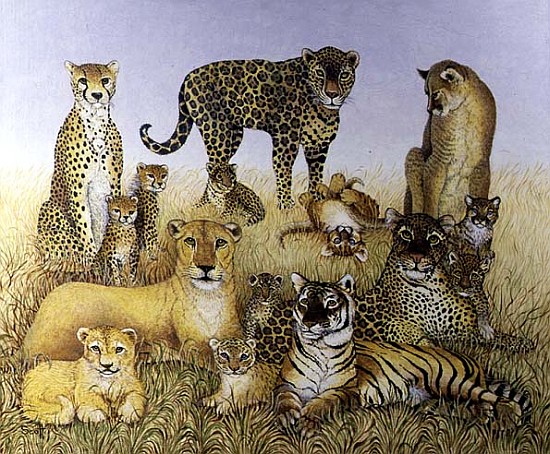 The Big Cats (acrylic on calico)  de Pat  Scott