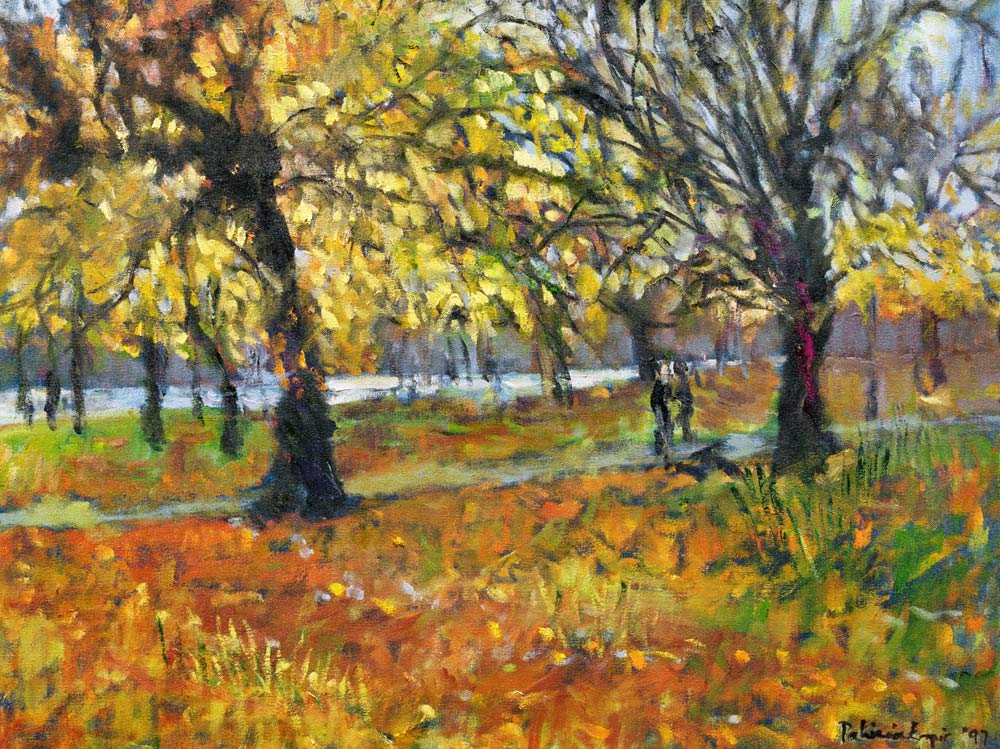 November in Hyde Park, 1997 (oil on canvas)  de Patricia  Espir