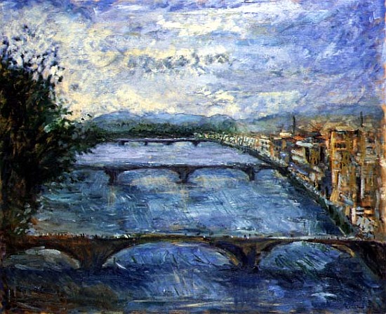 Bridges Over the Arno, 1995 (oil on canvas)  de Patricia  Espir