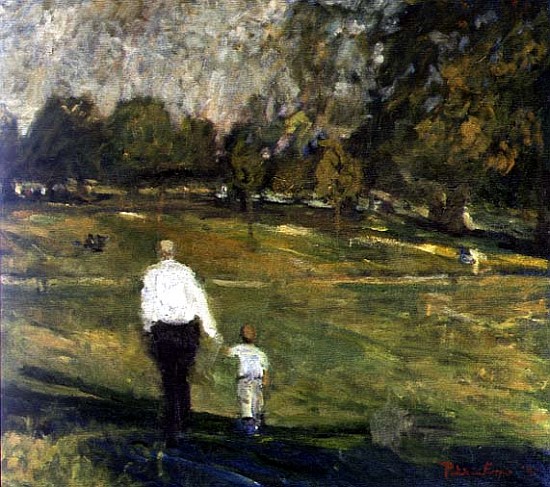 Grandfather and Grandson, 1997 (oil on canvas)  de Patricia  Espir