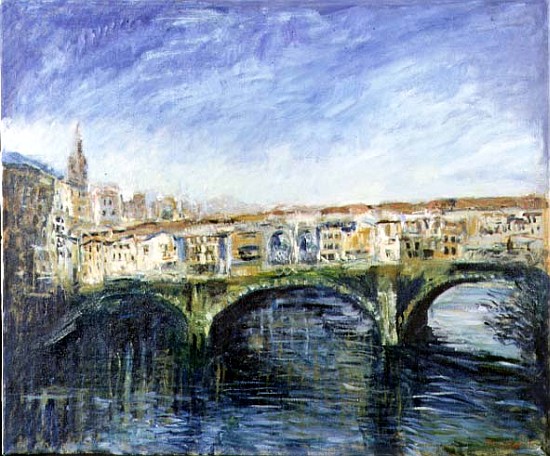 The Ponte Vecchio, Florence, 1995 (oil on canvas)  de Patricia  Espir