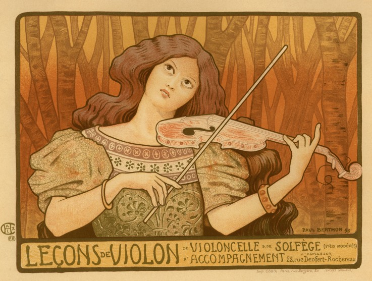 Leçons de Violon (Poster) de Paul Berthon
