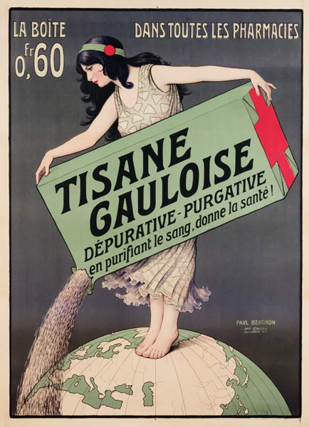 Poster advertising Tisane Gauloise, printed by Chaix, Paris de Paul Berthon